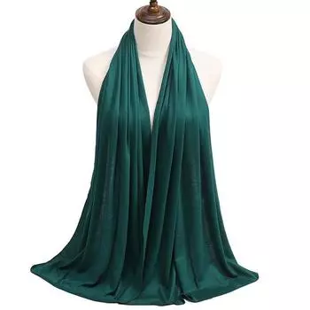 Модный шарф хиджаб из модала, хлопковый трикотаж, шарф-хиджаб, мягкий хиджаб, галстук, женский африканский длинный мусульманский шаль, обычная 1pcs белый