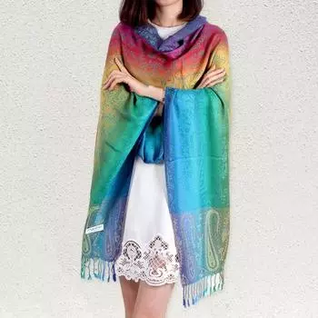 Модный шарф жаккардовый женский шарф-обертка кисточки шарфы универсальная шаль с кисточками по краю подарок на день рождения для девушки себе 200cm горячий розовый