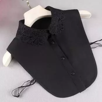 Модный шифоновый белый поддельный воротник для женщин, женская рубашка с поддельным воротником, женская съемная рубашка с воротником, свитер, блузка, топ