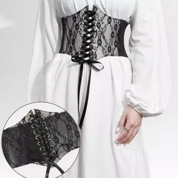 Модный широкий кружевной пояс для женщин, универсальное платье, топ, декоративный пояс, эластичный эластичный пояс One Size золотой