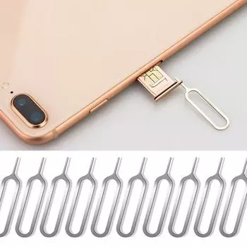 Модный штифт для удаления карт высокого качества, устройство для удаления лотка для iPhone, применимо к Android, популярный, 10 шт./компл. для мобильного телефона, универсальный выталкиватель SIM-карты 10PCS