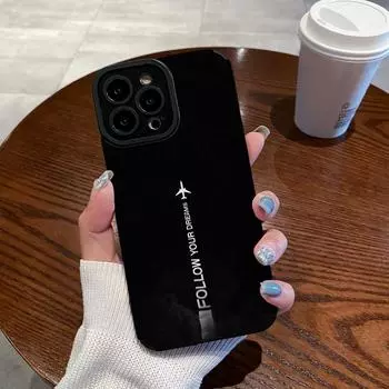 Модный силиконовый чехол для телефона «Ночное небо» с самолетом для iPhone 15 14 13 Pro Max 12 Mini 11 SE 8 7 Plus X XS XR, мягкий противоударный чехол For iPhone 13