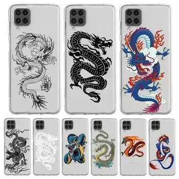 Модный силиконовый чехол для телефона с драконом для Samsung Galaxy A13 A51 A71 A21S A12 A11 A31 A52 A41 A23 A53 A73 A32 5G A03S, прозрачный чехол Samsung A03s