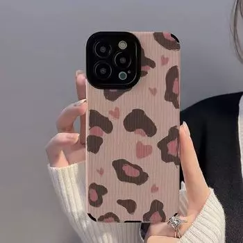 Модный силиконовый чехол для телефона с леопардовым принтом для iPhone 13 14 Max 15 Plus 11 12 Mini SE 7 8 X XS XR кожаный противоударный полный чехол For iPhone 13 Pro