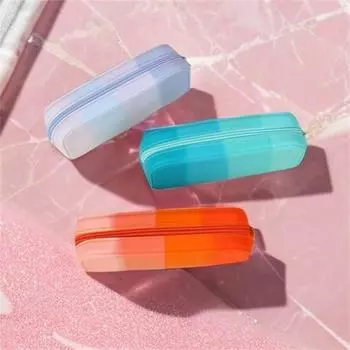 Модный силиконовый пенал для студентов большой емкости, цветной пенал для карандашей, креативная и минималистичная канцелярская ручка A3