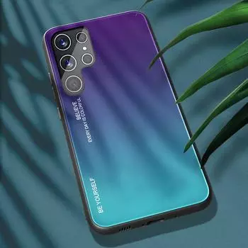 Модный силиконовый стеклянный чехол для Samsung Galaxy S24 S23 S22 Ultra Plus 5G, защита камеры, противоударные чехлы для телефонов, чехлы For Samsung S23 Plus