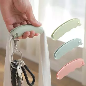 Модный силиконовый уличный ручной трудосберегающий удобный хозяйственный мешок для переноски инструмента пластиковый пакет ручка овощеподъемник портативный противоударный розовый