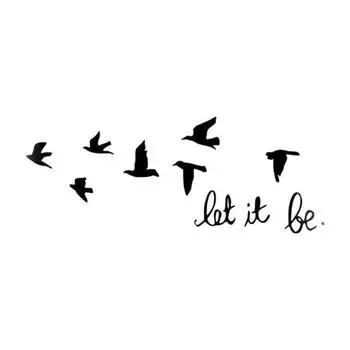 Модный силуэт летящей птицы Пусть это будет настенное искусство чёрный