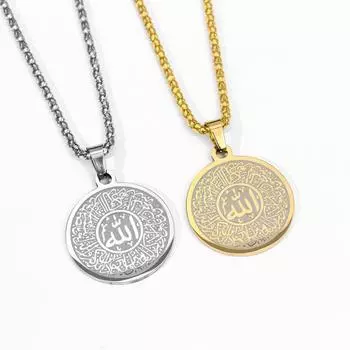 Модный символ личности из нержавеющей стали для мужчин, подвеска, популярное ожерелье с каллиграфией для вечеринок, аксессуары