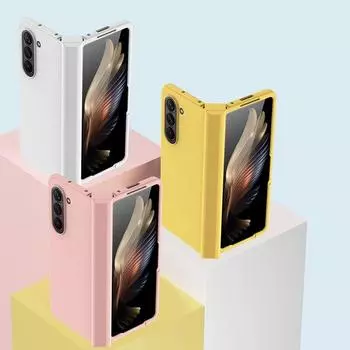 Модный складной чехол для ПК с шарнирным дизайном для Samsung Galaxy Z Fold 5 4 5G Fold3 Fold5 Fold4 Fold 3 Zfold5 Zfold, чехол для телефона, капа for Samsung Z Fold 5 чёрный