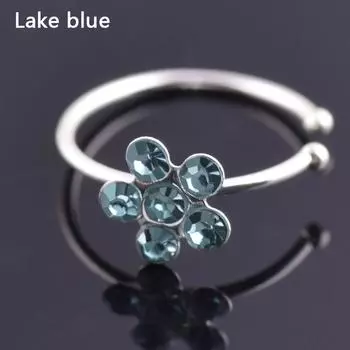 Модный сплав, сладкий подарок, украшения для тела, женское кольцо в носу, серебряный ноготь в носу, девушка, цветущая слива, мода серебро белый