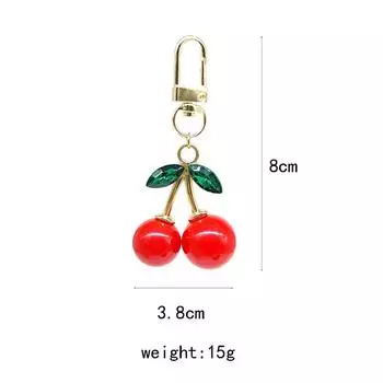 Модный сплав вишневый шарм аксессуар женская сумка автомобильный брелок подвеска вишневое украшение индивидуальное украшение сумки для женщин