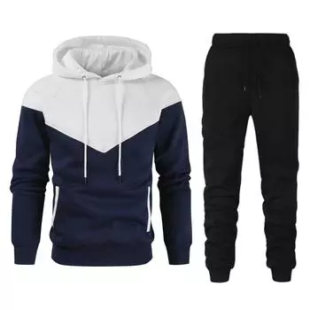 Модный спортивный костюм для мужчин, толстовка для фитнеса, спортивная одежда, комплект для бега, спортивная одежда для бега, мужской спортивный костюм, осенне-зимний спортивный костюм S