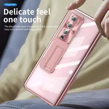 Модный стеклянный пленочный чехол с покрытием для Samsung Galaxy Z Fold 4 5g Fold4 Fold 3 Fold3, противоударная сумка-подставка для телефона, принципиально for Samsung Z Fold 4 золотой