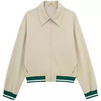 Модный стиль 2024 Весна Новая женская одежда Повседневная Универсальная Приталенная Куртка с длинными рукавами Верхняя одежда 4391727 704 Tan S