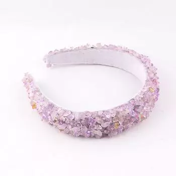 Модный стиль губка кварцевый камень гранулированный универсальный ободок шар легкий роскошный красивый аксессуары для волос головной убор