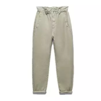 Модный стиль Летний комбинезон Свободный джинсовый Khaki L