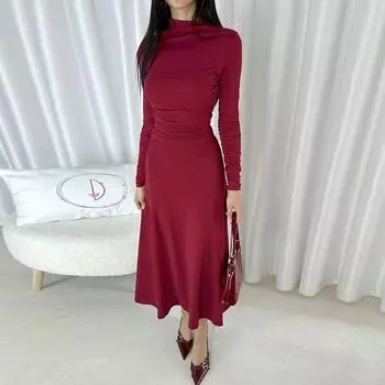 Модный стиль облегающее плиссированное платье свободного кроя Женский стиль элегантное модное женское платье S чёрный