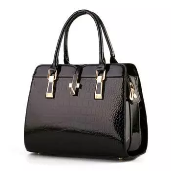 Модный стиль, роскошная женская сумка, изысканная кожаная блестящая женская сумка, сумка через плечо