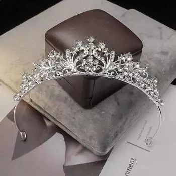 Модный Стразы Цветок День Рождения Корона Свадебный Свадебный Ужин Головной Убор, Свадебная Повязка На Голову ... Для Вечеринки По Дню Рождения