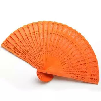 Модный свадебный ручной ароматный вечерний резной бамбуковый складной веер, китайский деревянный веер 3