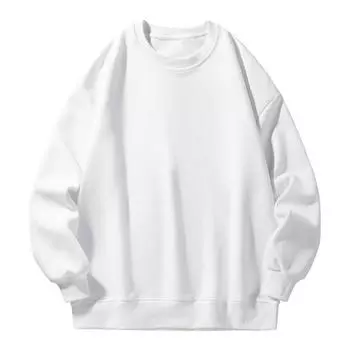 Модный свитер с круглым вырезом весна-осень флисовый свитер мужской с длинными рукавами красивый мужчина S чёрный