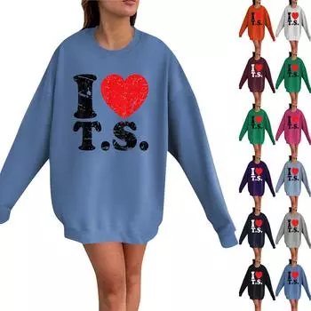 Модный свободный мужской и женский свитер с капюшоном с длинным рукавом и принтом M