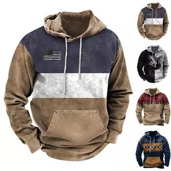 Модный свободный мужской и женский свитер с капюшоном с длинным рукавом и принтом XXXXL чёрный