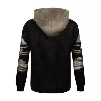 Модный свободный мужской и женский свитер с капюшоном с длинным рукавом и принтом S белый