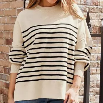 Модный свободный женский свитер с круглым вырезом, однотонный, с длинным рукавом, повседневный пуловер, свитера женские, осенний, вязаный трикотаж, зимняя женская одежда 25119 S бордовый