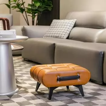 Модный табурет для пеленания обуви, табурет для прихожей, кожаный диван, табурет из кожи, американская легкая роскошная итальянская обувь, задняя бабка