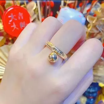 Модный тайский амулет Rebound Small Ball Premium Ring Simple Niche Design Open Adjustable Ring Women