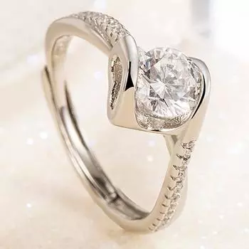 Модный темперамент, кольцо «Поцелуй ангела», форма сердца, легкая инкрустация, дизайн «Живой рот», стиль для женщин высшего класса