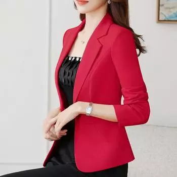 Модный темпераментный женский пиджак-пиджак весна-осень короткий красный костюм с длинными рукавами тонкий пиджак XXXXXL белый