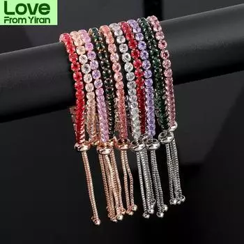 Модный теннисный браслет с фианитами для женщин, золотая цепочка, блестящие браслеты с подвесками, нарукавные повязки для женщин, бижутерия