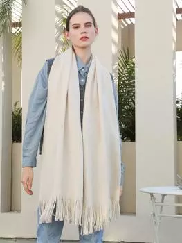 Модный теплый шерстяной шарф для женщин, зимний дизайн, сплошной мягкий шейный платок, женский, высокого качества, шейный платок, бандана, эшарп 60x200cm