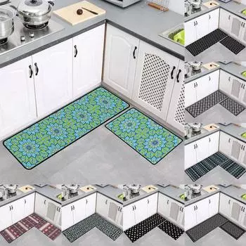 Модный текстильный кухонный коврик, противоскользящие кухонные коврики, ковер с принтом для балкона и ванной комнаты, домашний напольный коврик, коврик для ванной, ковер для ванной 40*60cm