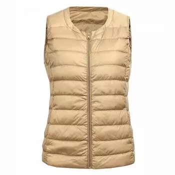 МОДНЫЙ тонкий большой размер пуховый жилет женский свободный 100 кг Fat Sister женский без воротника зимний теплый жилет жилет широкий одежда S 80-45 kg