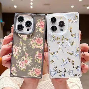 Модный тонкий мягкий чехол с цветочным принтом для iPhone 16 Pro Max 15 Plus 14 13 Pro 12 11 прозрачный противоударный силиконовый прозрачный чехол для телефона из ТПУ iPhone 16