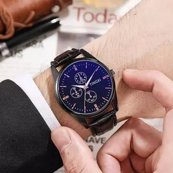 Модный тренд корейской версии, повседневные простые часы с темпераментом, мужские студенческие часы, полностью автоматические, немеханические, мужские часы