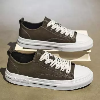 Модный тренд, мужская повседневная кожаная обувь Muller 2024, новые свадебные туфли-оксфорды на открытом воздухе, удобные дизайнерские туфли на плоской подошве для тенниса 39 чёрный