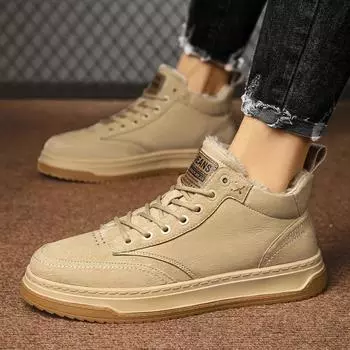 Модный тренд, мужская повседневная обувь из натуральной кожи, новинка 2024 года, высокие оксфордские туфли, повседневные мужские кроссовки для активного отдыха, ботильоны на платформе 39