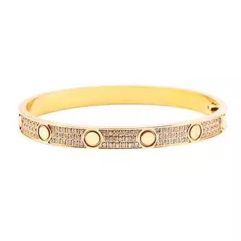 Модный тренд Полный браслет Sky Star Новый браслет с пряжкой Браслет из титановой стали из золота 18 карат 19cm