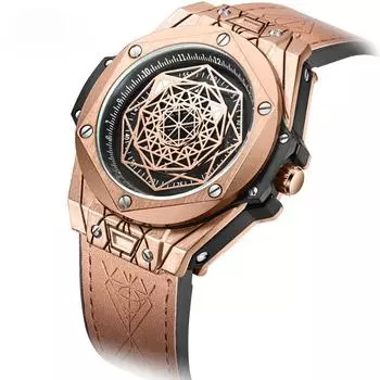 Модный тренд Водонепроницаемые кварцевые часы Личность Мужские часы Механизм