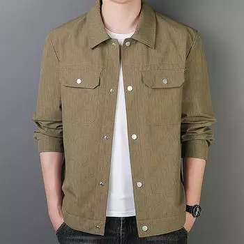 Модный трендовый молодежный пиджак в национальном стиле с лацканами, мужской универсальный трендовый топ M чёрный