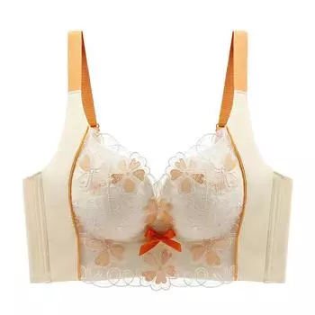 Модный удобный бюстгальтер из хлопка с камнями вулканической энергии и стальной оправой 70A красный