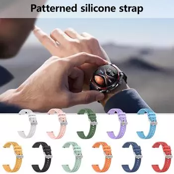Модный удобный силиконовый ремешок для часов 18 мм, легко чистящийся спортивный браслет, подходящий для умных часов Huawei GT4 унисекс 2