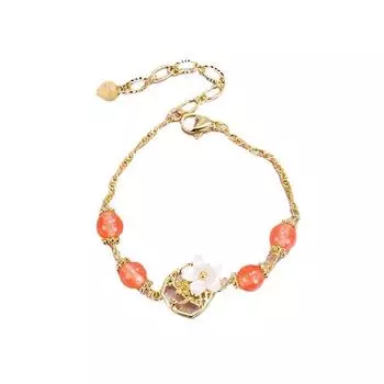 Модный уникальный дизайн, элегантный изысканный цветочный браслет, винтажный браслет с кристаллами и бусинами для женщин, ювелирные изделия для вечеринки, подарок премиум-класса one size