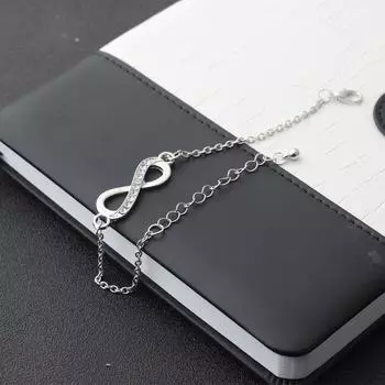 Модный унисекс-браслет с бриллиантами Infinity: Уникальный, стильный ручной аксессуар, пользующийся популярностью у знаменитостей в Европе и Америке