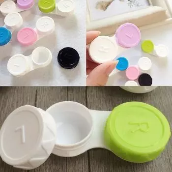 Модный унисекс-футляр для хранения контактных линз, карманный пластиковый контейнер для ухода за глазами, портативный держатель для хранения синий